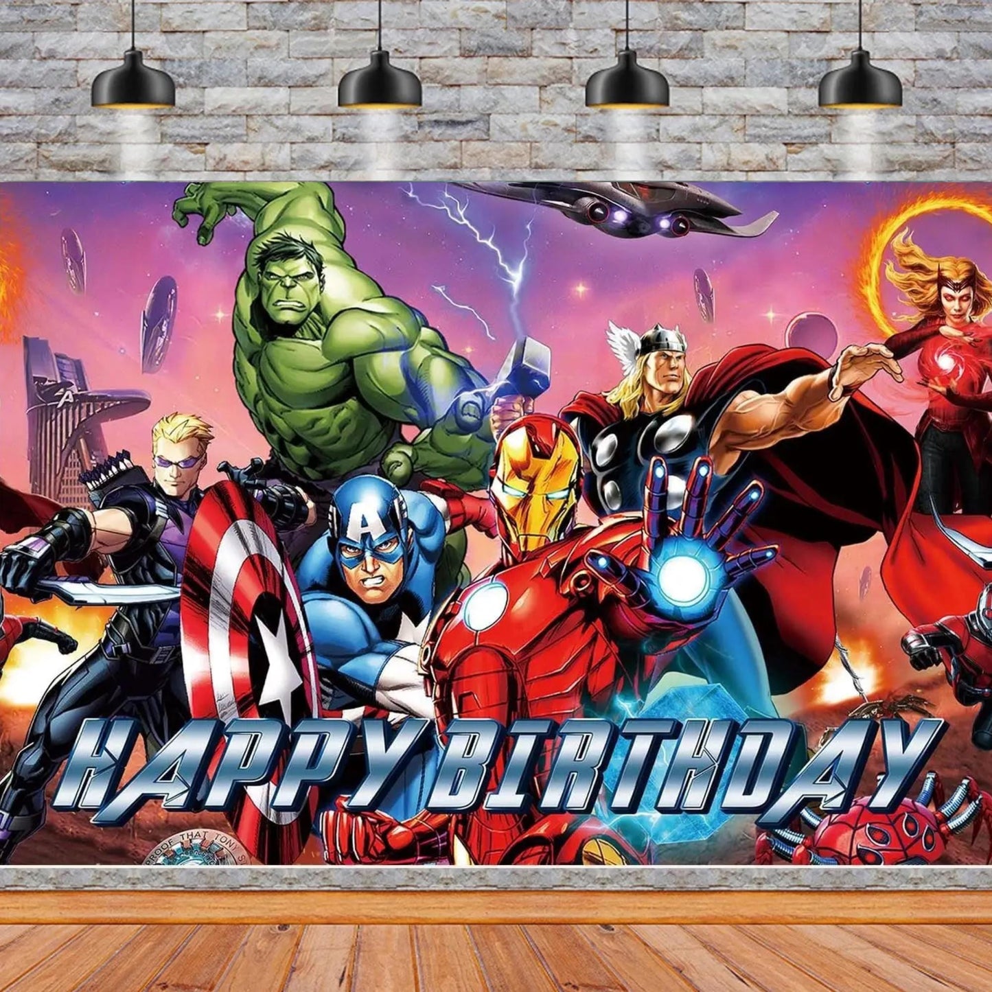 Avengers Superhero Birthday Party Photo Backdrop 5x3 Foot Banner Decoration with Fast Shipping