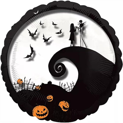 7 NIghtmare Before Christmas Balloons Bouquet | 28 Inch And 17 Inch Size Balloon Decorations For A Party Centerpiece Backdrop Decor