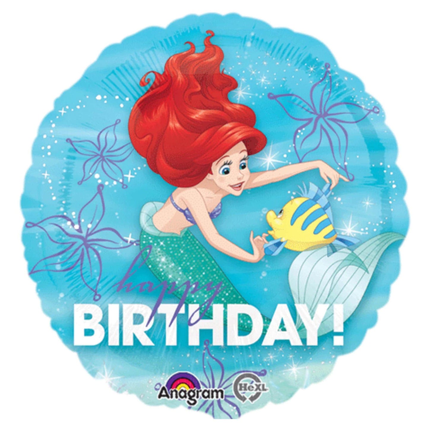 Ariel Balloons: Little Mermaid 18-Inch Party Decoration, Set of 4