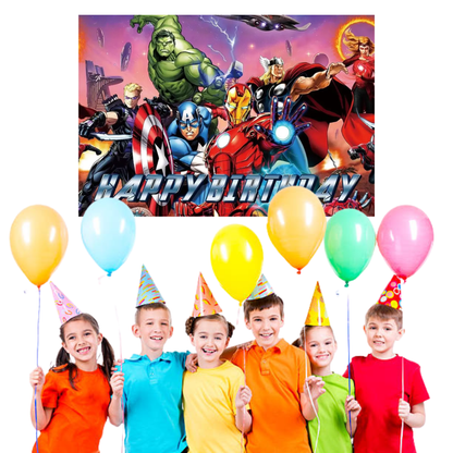 Avengers Superhero Birthday Party Photo Backdrop 5x3 Foot Banner Decoration with Fast Shipping