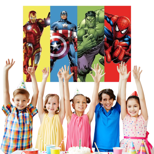 Avengers Superhero Birthday Party Photo Backdrop 5x3 Foot Banner Decoration with Fast Shipping