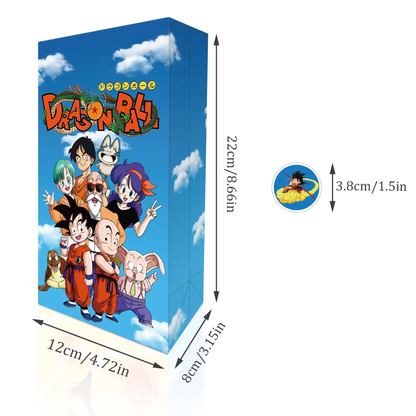 Dragon Ball Z Goodie Bags with Stickers – 12 Pack Party Favor Bags | Orange & Blue Double-Sided Designs | Anime Birthday Party Supplies