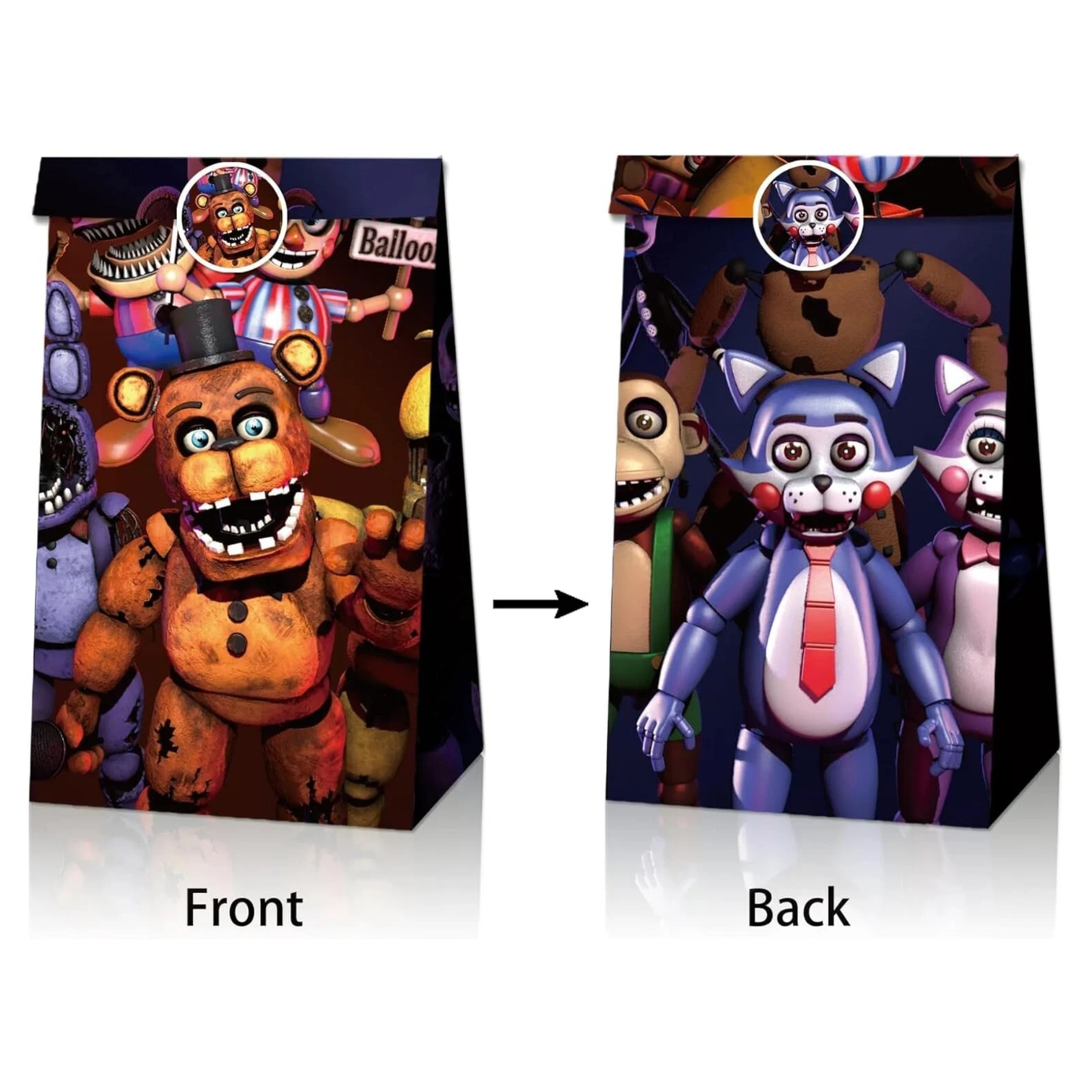 Five Nights at Freddy’s Goodie Bags and Stickers – 12 Pack Set with Fast Shipping