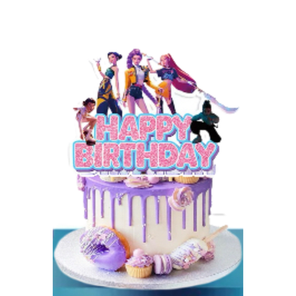 Kpop Demon Hunters Party Supplies Set – 20 Plates, 40 Napkins, Tablecloth & Cake Topper | Teen Birthday Bundle