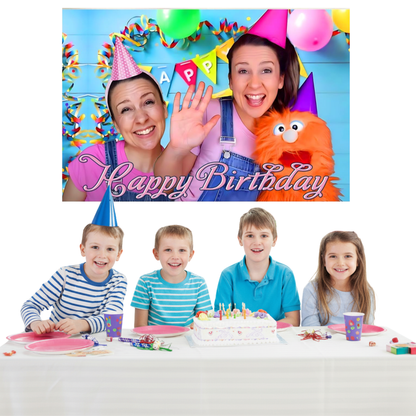 Ms Rachel Birthday Backdrop 3x5 ft – Happy Birthday Vinyl Banner | Toddler Party Photo Background