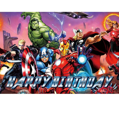 Avengers Superhero Birthday Party Photo Backdrop 5x3 Foot Banner Decoration with Fast Shipping