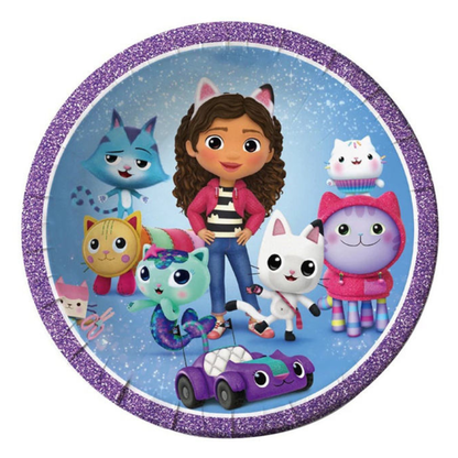 Gabby’s Dollhouse Party Supplies Set – 20 Plates, 40 Napkins, Tablecloth & Cake Topper | Kids Birthday Bundle